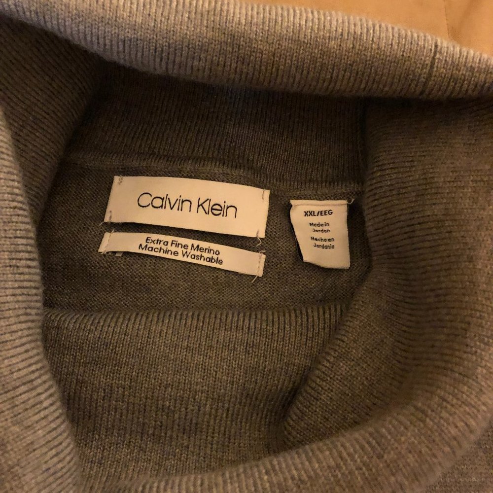 Men's Calvin Klein Merino Wool Turtleneck Sweaters - Picture 1 of 1